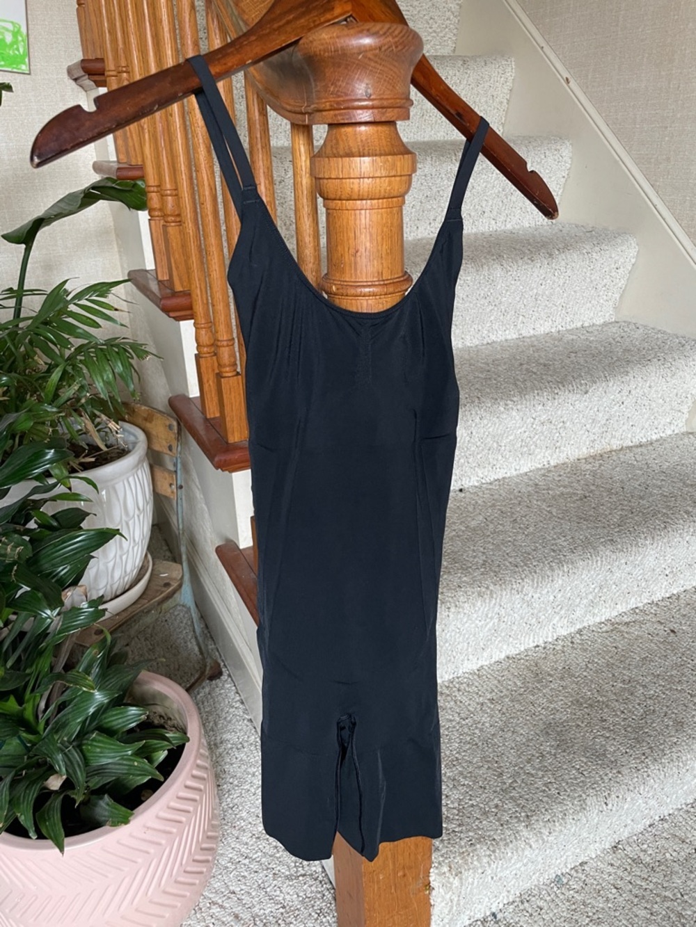 Spanx Black Women's On Core Mid-Thigh Bodysuit Shapewear NEW